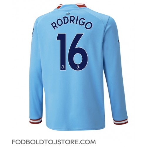 Manchester City Rodri Hernandez #16 Hjemmebanetrøje 2022-23 Langærmet